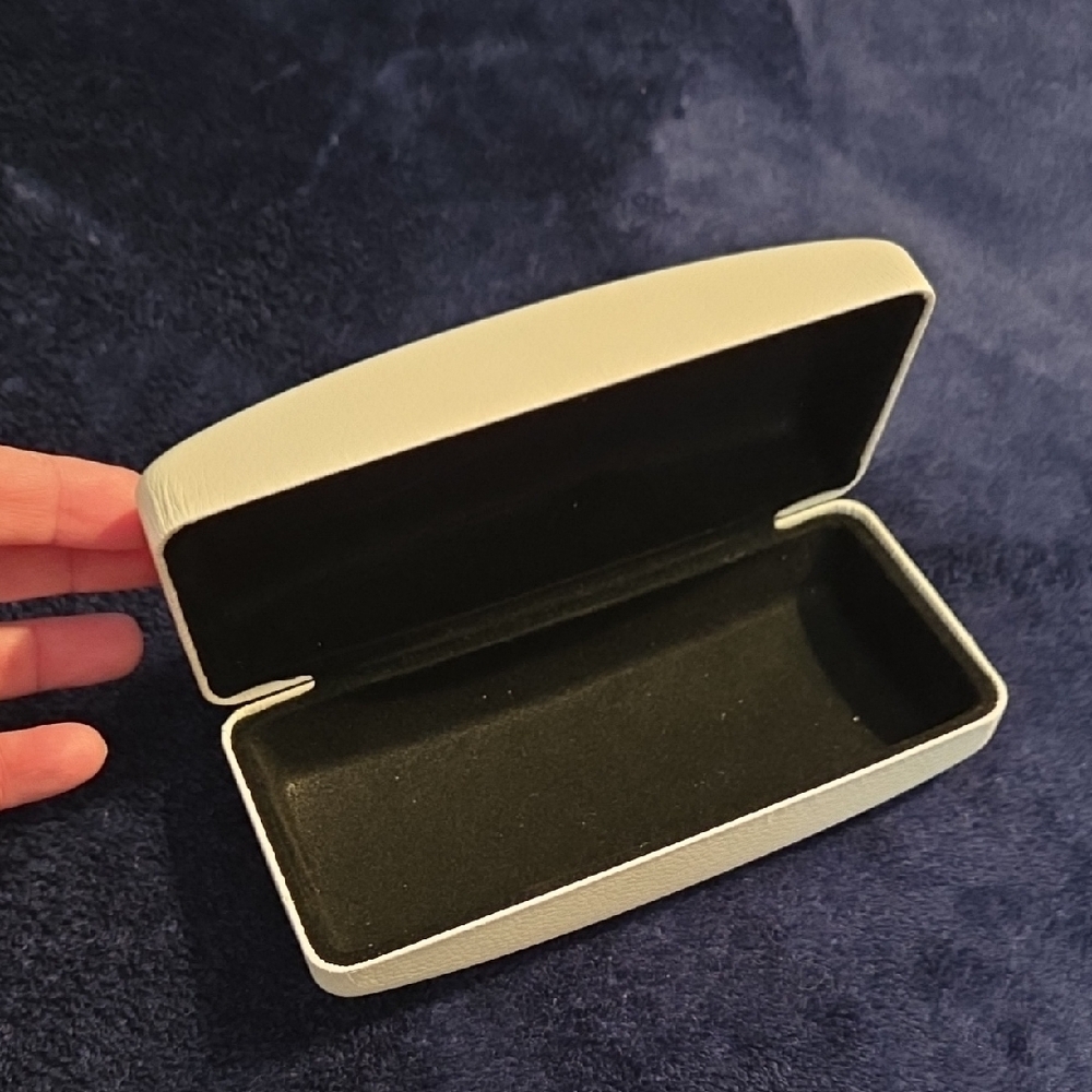 Elegant Black and White Glasses Case